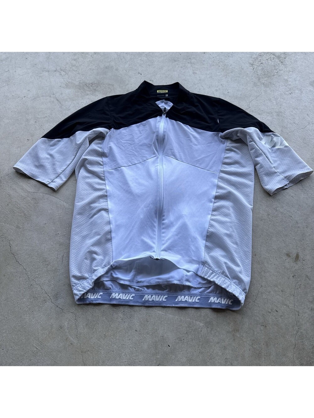 Mavic Cycling Jersey Men's Large Short Sleeve Full Zip White Performance bike